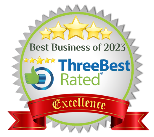 Three Best Rated Best Business of 2023 award